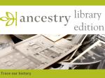 Logobillede af Ancestry slægtsforskningsdatabase