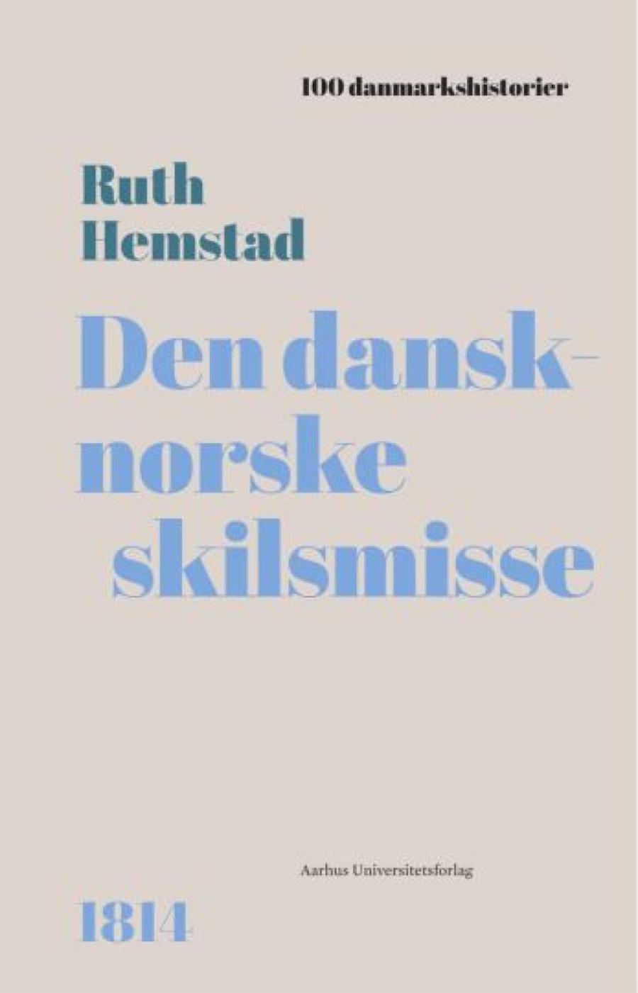 Den dansk-norske skilsmisse 1814 - forside