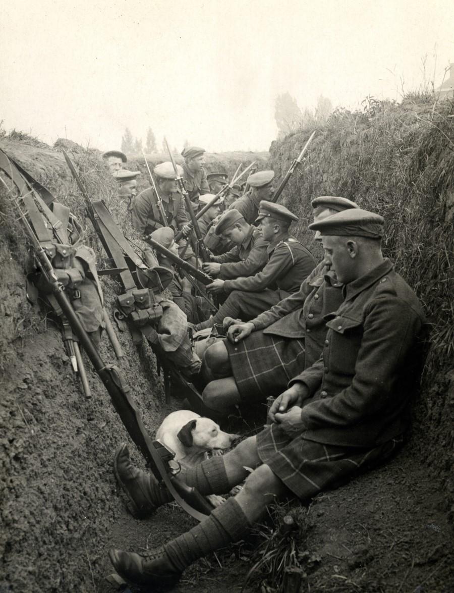Soldater i skyttegrav