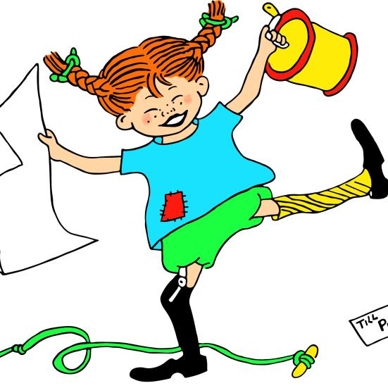 Illustration af Pippi Langstrømpe