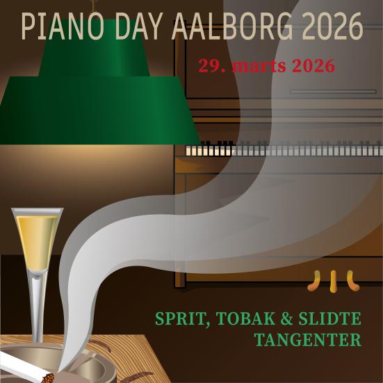 Grafisk illustration med teksten "piano day aalborg 2026"