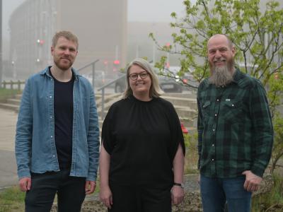 Mikael Odder Nielsen, Tanja Høj Jensen og Jakob Veje Eiríksson fra Center for Mental Sundhed