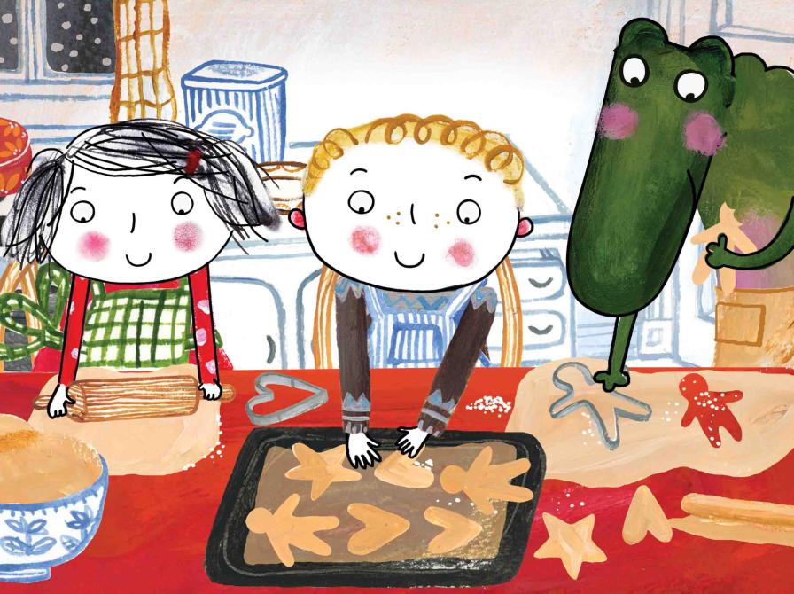 Billede fra tegnefilmen Rita og krokodilles jul