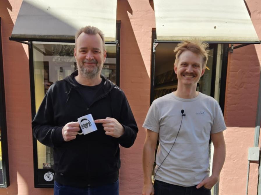 Foto af Jan Jensen fra Lakridspizza og Mathias fra Aalborg Bibliotekerne